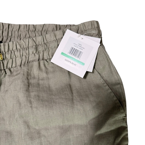 NWT Ellen Tracy Linen Pull On Pants - Picture 3 of 8